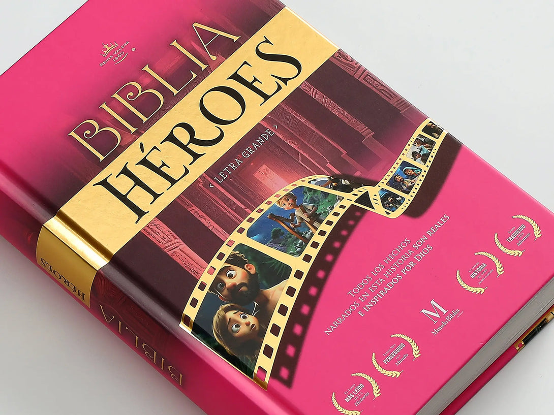 Biblia RVR60 065c Héroes Tapa dura Rosa - Biblias