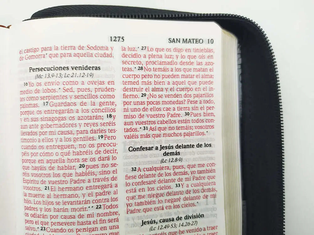Biblia Reina Valera 2020 Letra Grande 10 puntos tamaño portátil modelo cruz negro con cierre